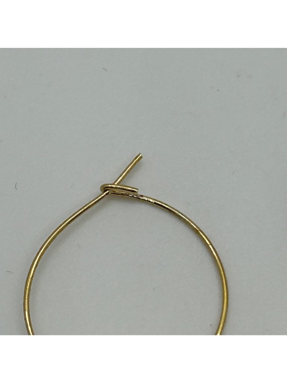 Vintage Gold Hoop Earrings With White Acrylic Stick Pearl Clusters - Picture 8 of 13